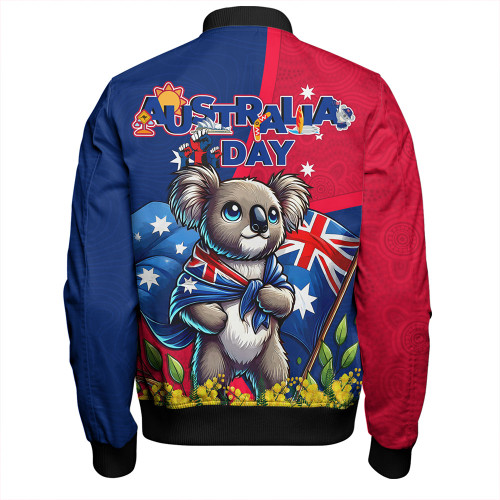 Australia Bomber Jacket Golden Wattle And Koala Australia Day Celebration Australia Bomber Jacket Golden Wattle And Koala Australia Day Celebration