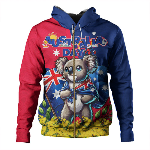 Australia Hoodie Golden Wattle And Koala Australia Day Celebration
