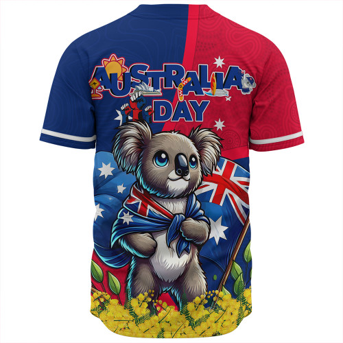 Australia Baseball Shirt Golden Wattle And Koala Australia Day Celebration Australia Baseball Shirt Golden Wattle And Koala Australia Day Celebration