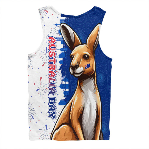 Australia Men Singlet Australia Day Spirit Kangaroo Design Australia Men Singlet Australia Day Spirit Kangaroo Design