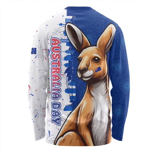 Australia Long Sleeve T-shirt Australia Day Spirit Kangaroo Design Australia Long Sleeve T-shirt Australia Day Spirit Kangaroo Design