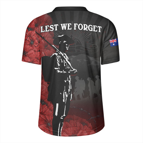 Australia Rugby Jersey Anzac Day Lest We Forget Soldier Stencil Art