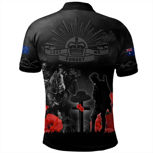 Australia Polo Shirt Anzac Lest We Forget Light Horse Design Australia Polo Shirt Anzac Lest We Forget Light Horse Design
