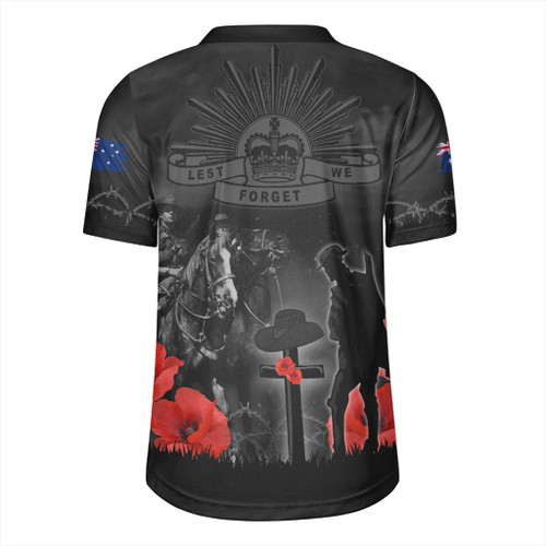 Australia Rugby Jersey Anzac Lest We Forget Light Horse Design