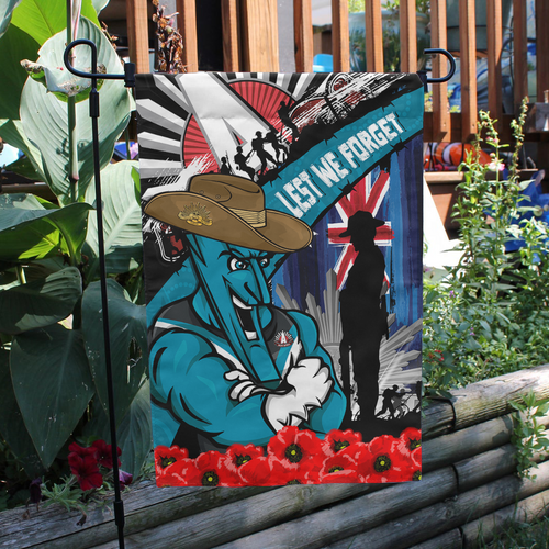 Port Adelaide Garden Flag Anzac Day Honor United In Spirit Port Adelaide Garden Flag Anzac Day Honor United In Spirit
