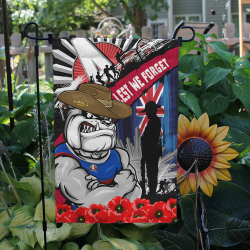 Western Bulldogs Garden Flag Anzac Day Honor United In Spirit Western Bulldogs Garden Flag Anzac Day Honor United In Spirit