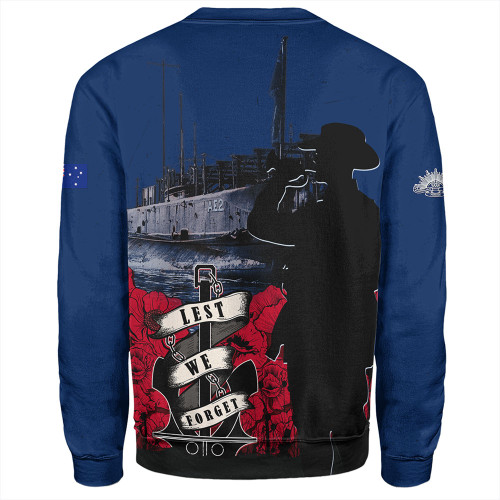 Australia Sweatshirt Anzac Day Lest We Forget Royal Australian Navy