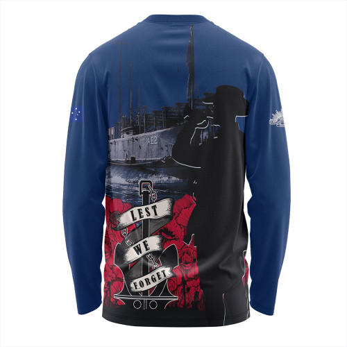 Australia Long Sleeve T-shirt Anzac Day Lest We Forget Royal Australian Navy Australia Long Sleeve T-shirt Anzac Day Lest We Forget Royal Australian Navy