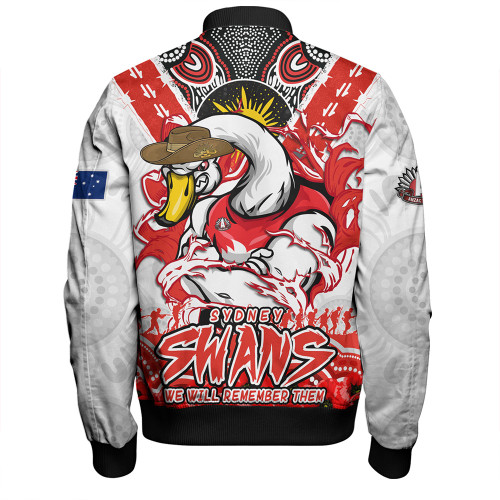 Sydney Swans Bomber Jacket Ripped Legacy Of The Game The ANZAC Spirit Lives On Sydney Swans Bomber Jacket Ripped Legacy Of The Game The ANZAC Spirit Lives On