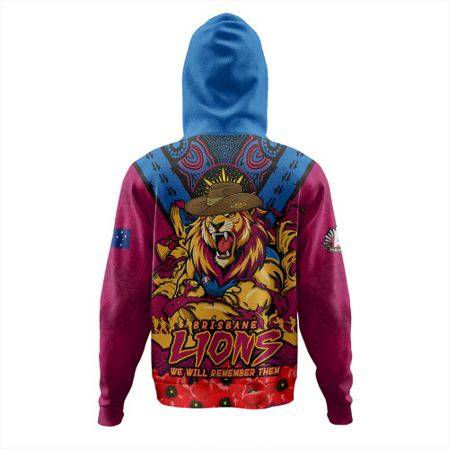 Brisbane Lions Hoodie Ripped Legacy Of The Game The ANZAC Spirit Lives On