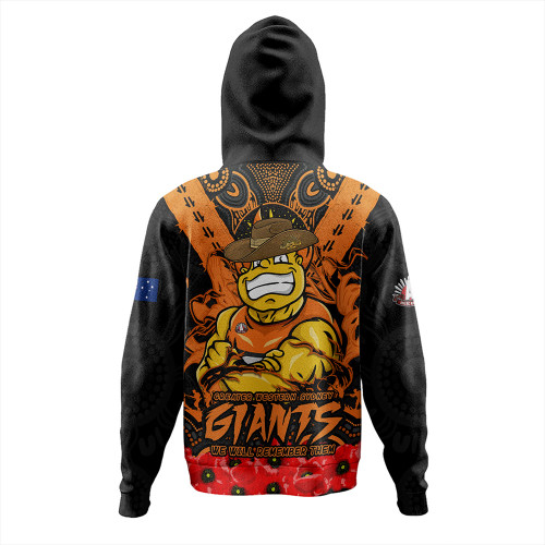 GWS GIANTS Hoodie Ripped Legacy Of The Game The ANZAC Spirit Lives On GWS GIANTS Hoodie Ripped Legacy Of The Game The ANZAC Spirit Lives On