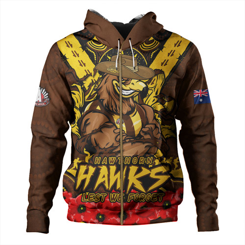 Hawthorn Hoodie Ripped Legacy Of The Game The ANZAC Spirit Lives On Hawthorn Hoodie Ripped Legacy Of The Game The ANZAC Spirit Lives On