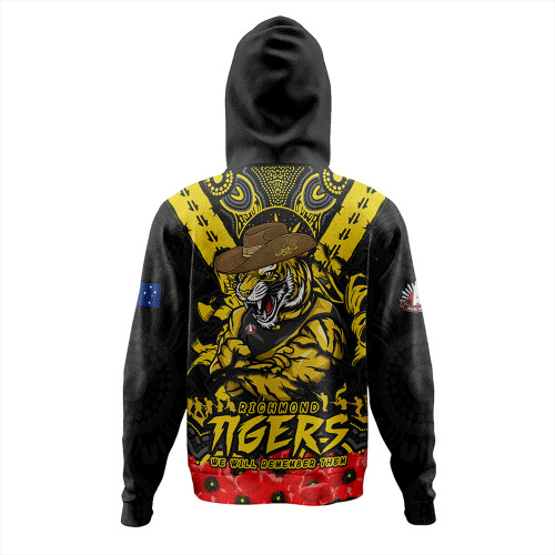 Richmond Hoodie Ripped Legacy Of The Game The ANZAC Spirit Lives On