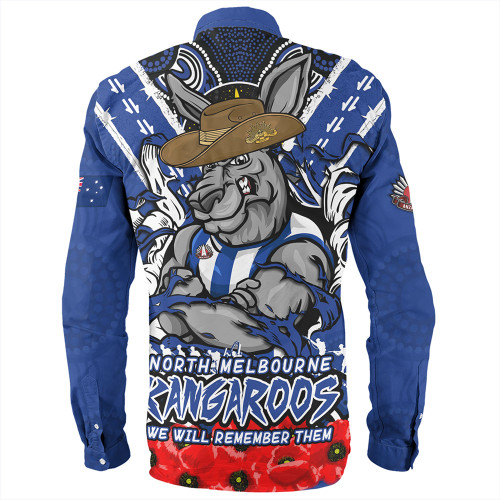 North Melbourne Long Sleeve Shirt Ripped Legacy Of The Game The ANZAC Spirit Lives On