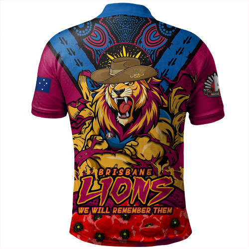 Brisbane Lions Polo Shirt Ripped Legacy Of The Game The ANZAC Spirit Lives On