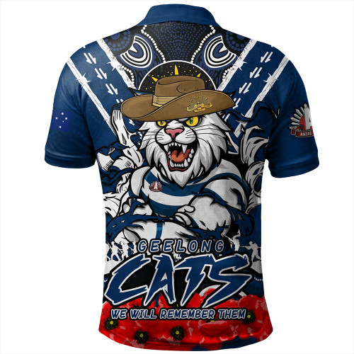 Geelong Cats Polo Shirt Ripped Legacy Of The Game The ANZAC Spirit Lives On Geelong Cats Polo Shirt Ripped Legacy Of The Game The ANZAC Spirit Lives On