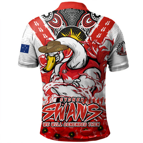 Sydney Swans Polo Shirt Ripped Legacy Of The Game The ANZAC Spirit Lives On Sydney Swans Polo Shirt Ripped Legacy Of The Game The ANZAC Spirit Lives On