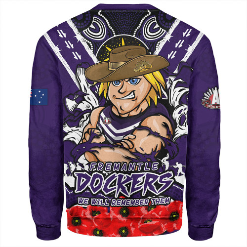 Fremantle Sweatshirt Ripped Legacy Of The Game The ANZAC Spirit Lives On Fremantle Sweatshirt Ripped Legacy Of The Game The ANZAC Spirit Lives On