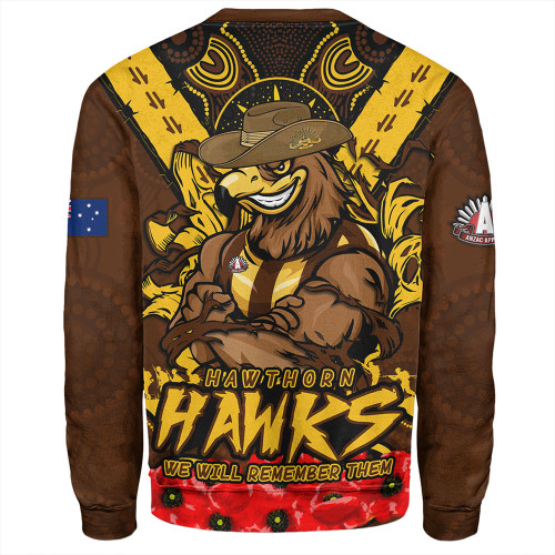 Hawthorn Sweatshirt Ripped Legacy Of The Game The ANZAC Spirit Lives On Hawthorn Sweatshirt Ripped Legacy Of The Game The ANZAC Spirit Lives On