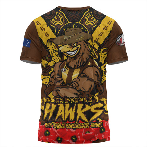 Hawthorn T-Shirt Ripped Legacy Of The Game The ANZAC Spirit Lives On Hawthorn T-Shirt Ripped Legacy Of The Game The ANZAC Spirit Lives On