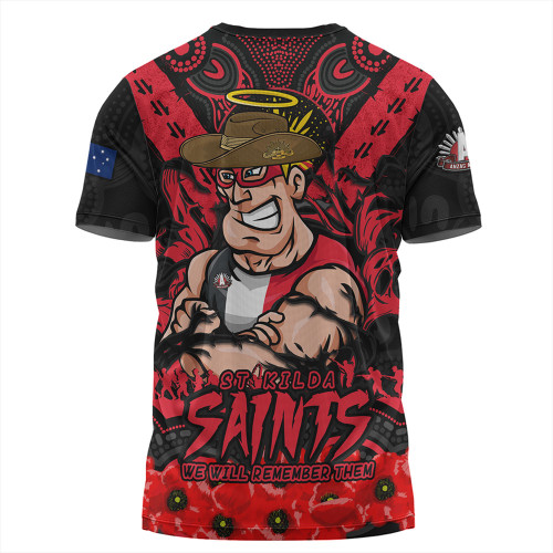 St Kilda T-Shirt Ripped Legacy Of The Game The ANZAC Spirit Lives On St Kilda T-Shirt Ripped Legacy Of The Game The ANZAC Spirit Lives On