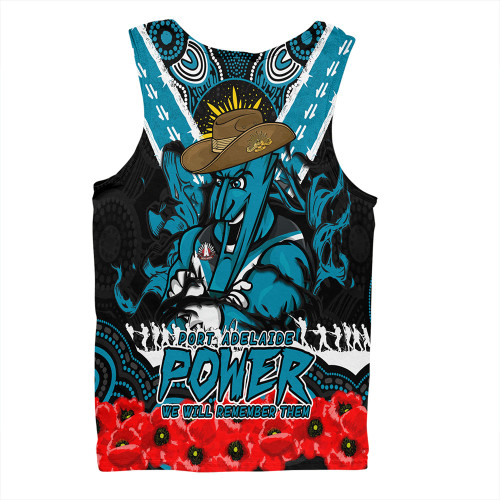 Port Adelaide Men Singlet Ripped Legacy Of The Game The ANZAC Spirit Lives On Port Adelaide Men Singlet Ripped Legacy Of The Game The ANZAC Spirit Lives On