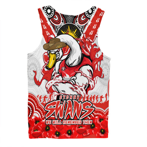 Sydney Swans Men Singlet Ripped Legacy Of The Game The ANZAC Spirit Lives On