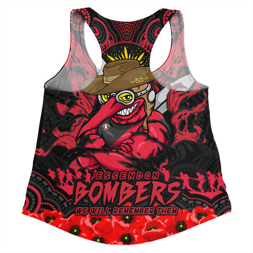 Essendon Women Racerback Singlet Ripped Legacy Of The Game The ANZAC Spirit Lives On Essendon Women Racerback Singlet Ripped Legacy Of The Game The ANZAC Spirit Lives On