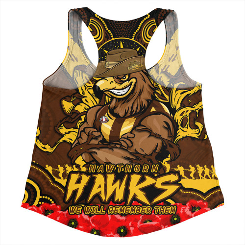 Hawthorn Women Racerback Singlet Ripped Legacy Of The Game The ANZAC Spirit Lives On Hawthorn Women Racerback Singlet Ripped Legacy Of The Game The ANZAC Spirit Lives On