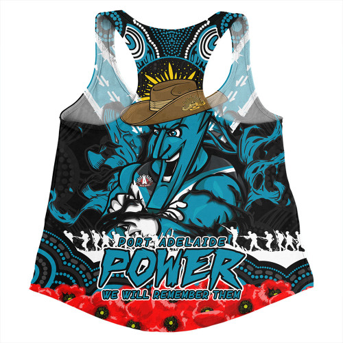 Port Adelaide Women Racerback Singlet Ripped Legacy Of The Game The ANZAC Spirit Lives On Port Adelaide Women Racerback Singlet Ripped Legacy Of The Game The ANZAC Spirit Lives On