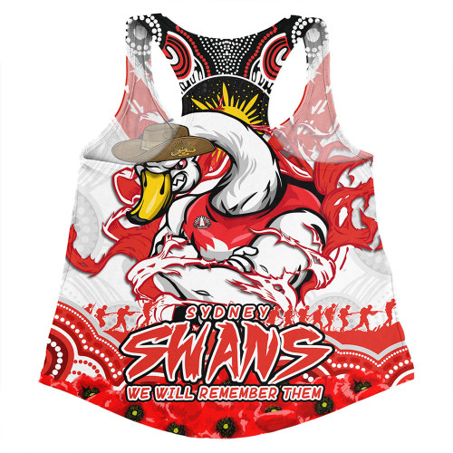 Sydney Swans Women Racerback Singlet Ripped Legacy Of The Game The ANZAC Spirit Lives On Sydney Swans Women Racerback Singlet Ripped Legacy Of The Game The ANZAC Spirit Lives On