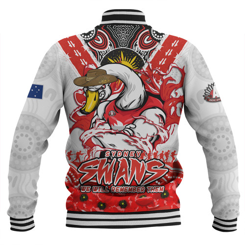 Sydney Swans Baseball Jacket Ripped Legacy Of The Game The ANZAC Spirit Lives On Sydney Swans Baseball Jacket Ripped Legacy Of The Game The ANZAC Spirit Lives On