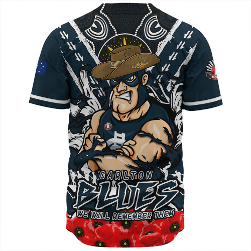 Carlton Baseball Shirt Ripped Legacy Of The Game The ANZAC Spirit Lives On Carlton Baseball Shirt Ripped Legacy Of The Game The ANZAC Spirit Lives On