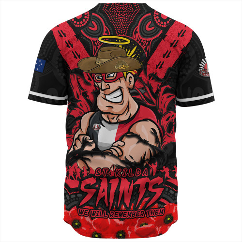 St Kilda Baseball Shirt Ripped Legacy Of The Game The ANZAC Spirit Lives On