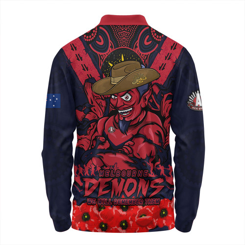 Melbourne Long Sleeve Polo Shirt Ripped Legacy Of The Game The ANZAC Spirit Lives On Melbourne Long Sleeve Polo Shirt Ripped Legacy Of The Game The ANZAC Spirit Lives On