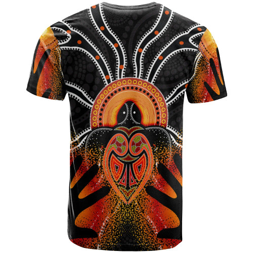 [Custom] Australia Aboriginal T-Shirt - Indigenous Turtle Hand Art