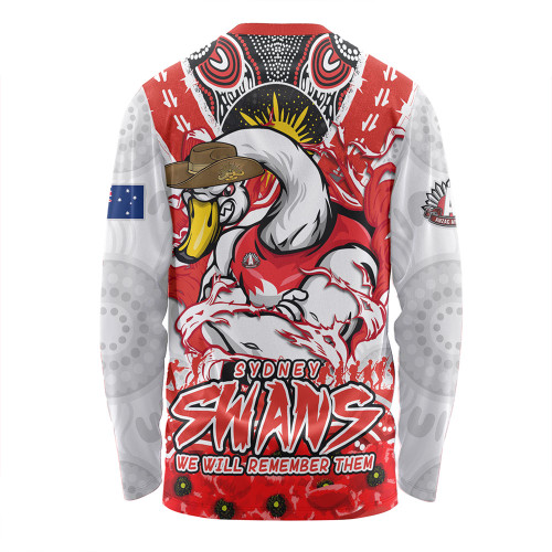 Sydney Swans Long Sleeve T-shirt Ripped Legacy Of The Game The ANZAC Spirit Lives On Sydney Swans Long Sleeve T-shirt Ripped Legacy Of The Game The ANZAC Spirit Lives On