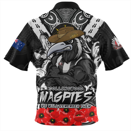 Collingwood Zip Polo Shirt Ripped Legacy Of The Game The ANZAC Spirit Lives On Collingwood Zip Polo Shirt Ripped Legacy Of The Game The ANZAC Spirit Lives On