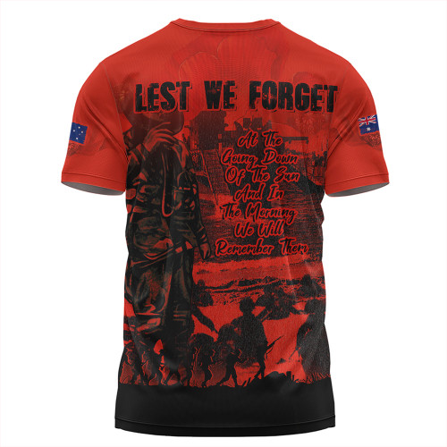 Australia T-Shirt Red Legacy Honoring ANZAC Heroes Australia T-Shirt Red Legacy Honoring ANZAC Heroes