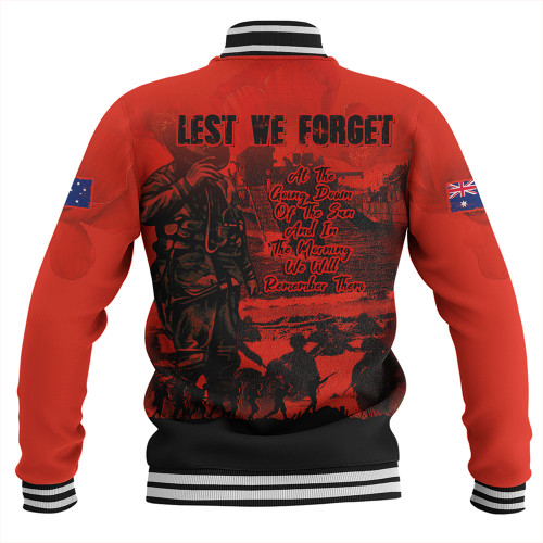 Australia Baseball Jacket Red Legacy Honoring ANZAC Heroes Australia Baseball Jacket Red Legacy Honoring ANZAC Heroes