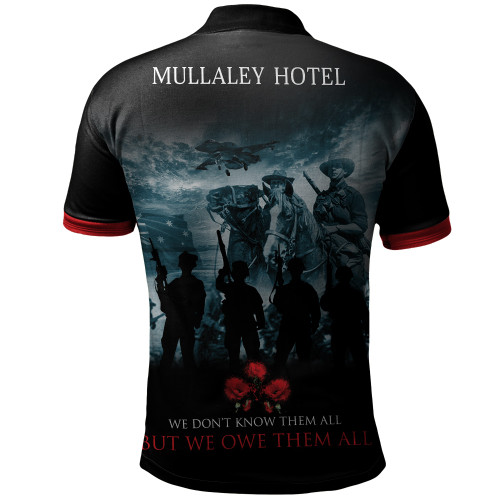 (Mullaley Hotel) Australia Anzac Day Polo Shirt - Brave Spirit Golf Shirts