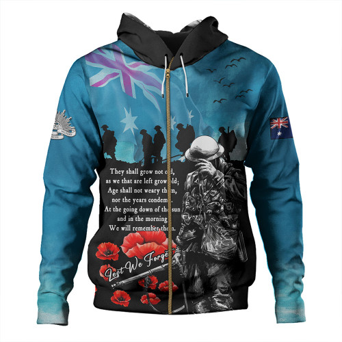 Australia Hoodie Anzac Day Blue Horizon Of Sacrifice Australia Hoodie Anzac Day Blue Horizon Of Sacrifice
