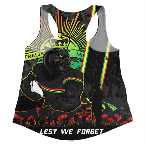 Penrith Panthers Women Racerback Singlet Anzac Day Lest We Forget Strong Fighting Spirit Penrith Panthers Women Racerback Singlet Anzac Day Lest We Forget Strong Fighting Spirit