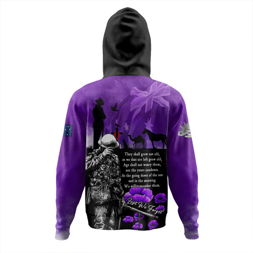 Australia Hoodie Anzac Day Remembering The Animals Victims Of War