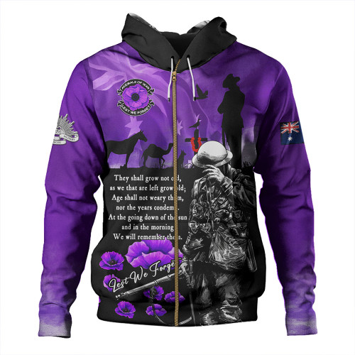 Australia Hoodie Anzac Day Remembering The Animals Victims Of War