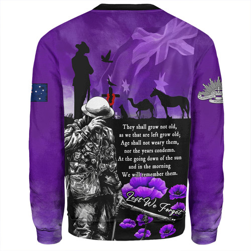 Australia Sweatshirt Anzac Day Remembering The Animals Victims Of War