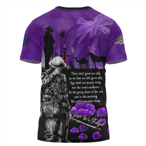 Australia T-Shirt Anzac Day Remembering The Animals Victims Of War Australia T-Shirt Anzac Day Remembering The Animals Victims Of War