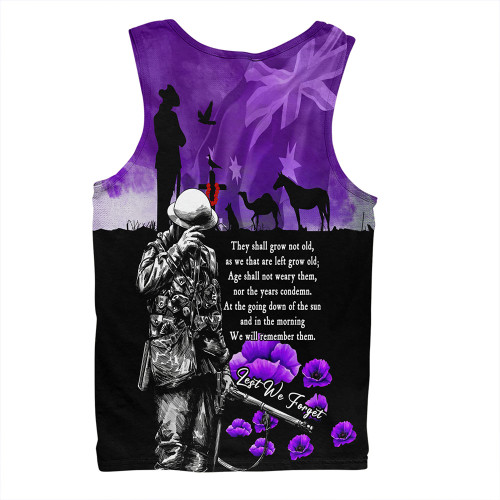 Australia Men Singlet Anzac Day Remembering The Animals Victims Of War