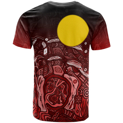 [Custom] Australia Aboriginal T-shirt - Red Landscape
