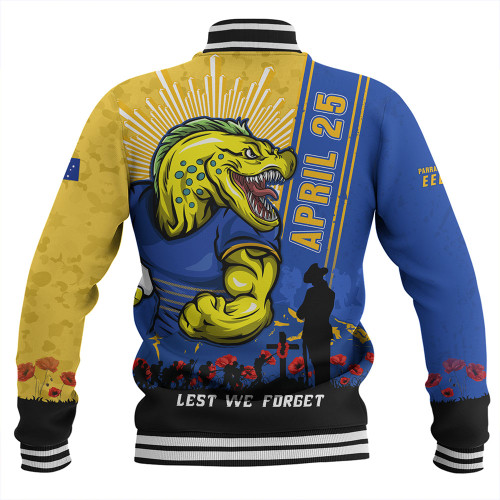 Parramatta Eels Baseball Jacket Anzac Day Lest We Forget Strong Fighting Spirit Parramatta Eels Baseball Jacket Anzac Day Lest We Forget Strong Fighting Spirit